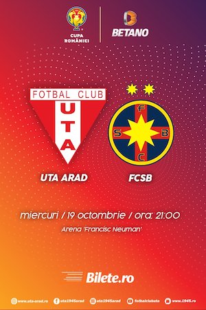 Bilete la  UTA ARAD - FCSB - Cupa Romaniei Betano