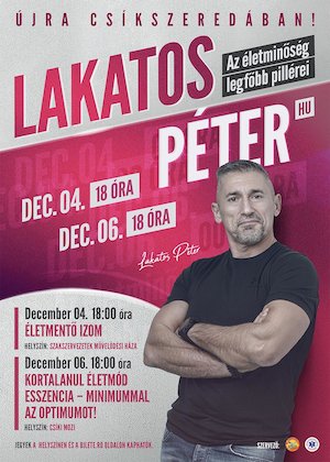 Bilete la Kortalanul! | Lakatos Péter előadások újra Csíkszeredában!