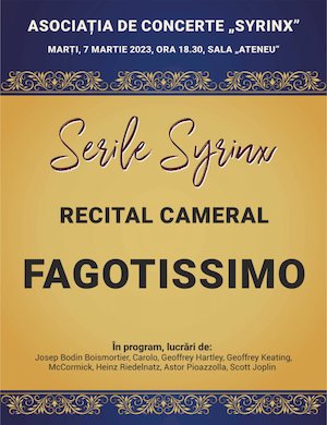 Bilete la Recital Cameral - Fagotissimo