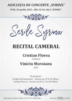 Bilete la Serile Syrinx - Recital Cameral