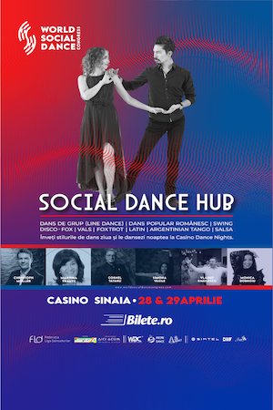 Bilete la  Sinaia:HUB de Cursuri de Dans pentru începători powered by World Social Dance Congress