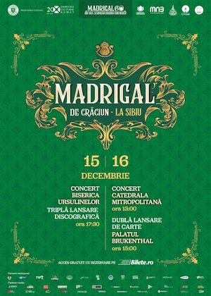 Bilete la  Concert de colinde „MADRIGAL DE CRĂCIUN, LA SIBIU”