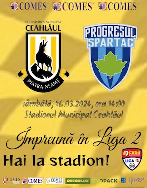 Bilete la  CSM Ceahlaul Piatra Neamt - AFC Progresul 1944 Spartac