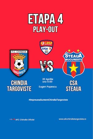 Bilete la  AFC Chindia Targoviste - Steaua Bucuresti