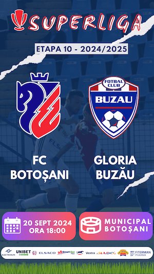 Bilete la  FC Botosani - Gloria Buzau