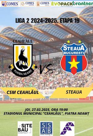 Bilete la CSM Ceahlaul Piatra Neamt - Steaua Bucuresti