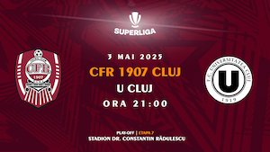 Bilete la  Superliga - Etapa 7 Play-off - CFR 1907 Cluj vs Universitatea Cluj