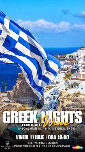 Bilete la GREEK NIGHTS Paired with Wine | Special Guest: Mihalis Greek Show