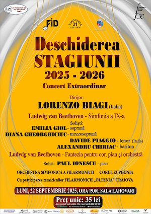 Bilete la Deschiderea stagiunii - Concert Extraordinar