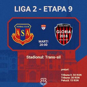 Bilete la ASA Targu Mures - Club Sportiv Gloria Bistrita