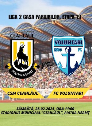Bilete la ACSM Ceahlaul Piatra Neamt - FC Voluntari