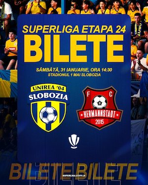 Bilete la Unirea Slobozia - FC Hermannstadt