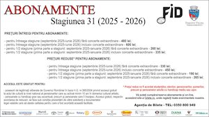 Abonamente Filarmonica Ramnicu Valcea