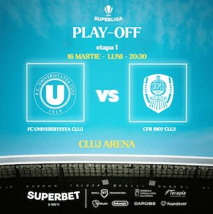Superliga - Play-off Etapa 1 - FC Universitatea Cluj vs CFR 1907 Cluj