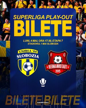 Bilete la Unirea Slobozia - FC Hermannstadt