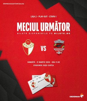 Bilete la ACS FC Bacau vs CS Tunari