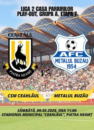 Bilete la ACSM Ceahlaul Piatra Neamt - AFC Metalul Buzau
