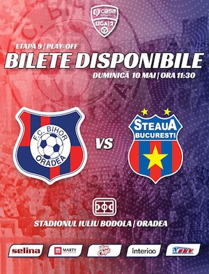 Bilete la FC Bihor Oradea vs Steaua Bucuresti