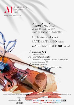 Bilete la Concert simfonic – Verdi, Wieniawski, Dvořák