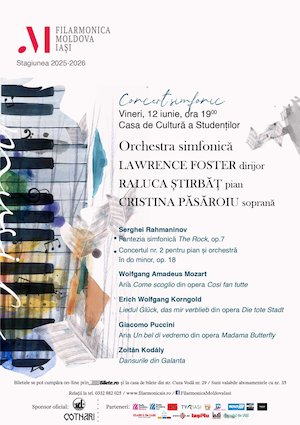 Bilete la Concert vocal-simfonic – Rahmaninov, Mozart, Korngold, Puccini, Kodály