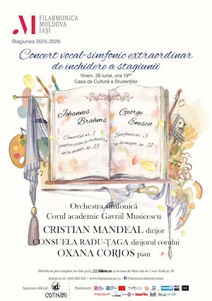 Bilete la Concert vocal-simfonic extraordinar de închidere a stagiunii - Filarmonica Moldova Iasi