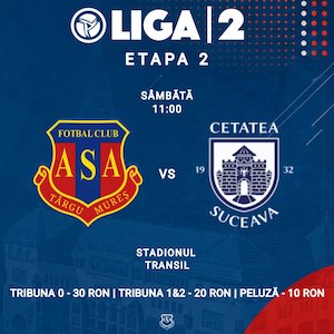 Bilete la ASA Targu Mures vs Cetatea Suceava