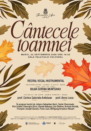 Bilete la Cântecele toamnei - Recital vocal-instrumental