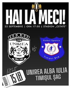 Bilete la CSM Unirea Alba Iulia vs Timisul Sag