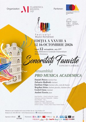 Festivalul Muzicii Românești, ediția XXVIII - Concert cameral Ansamblul Pro Musica Academica