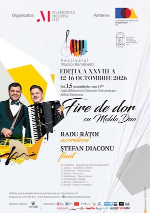 Festivalul Muzicii Românești, ediția XXVIII - Concert cameral ModoDuo - Radu Rățoi, acordeon, Ștefan Diaconu, flaut